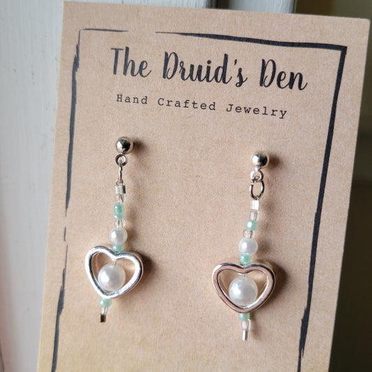 Beaded Heart Dangles