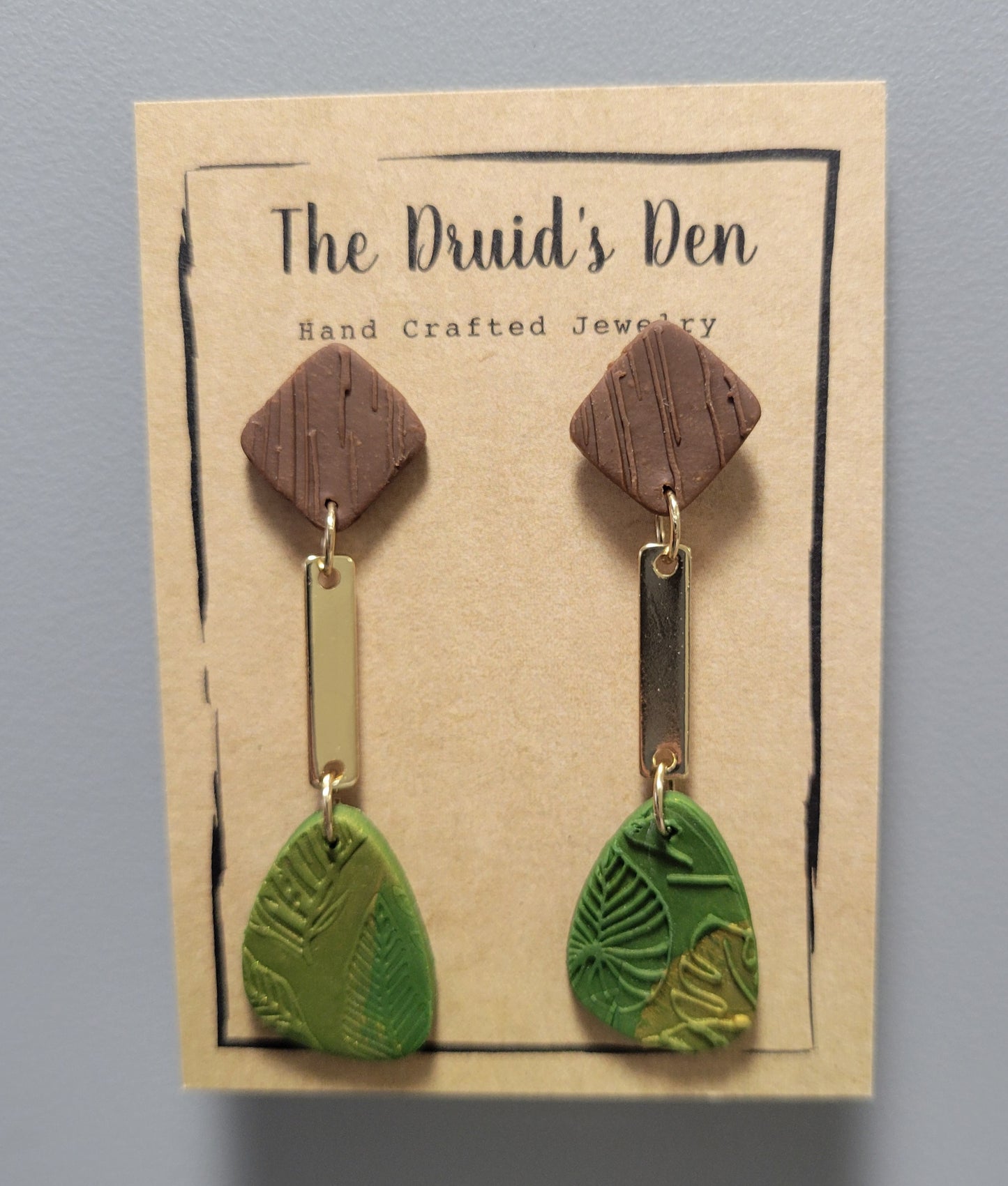 Wood & Leaf Dangles