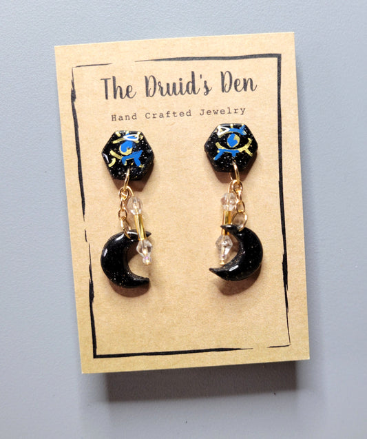Eye & Moon Dangle