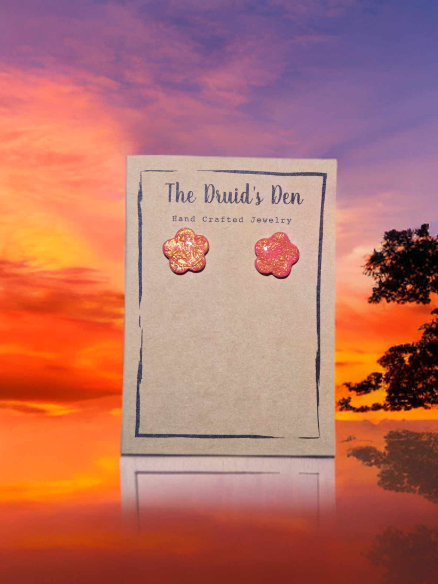 Rose Gold Flower Studs